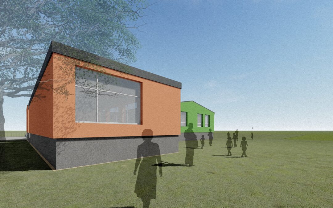 Přístavba mateřské školky- koncepční a hmotová studie